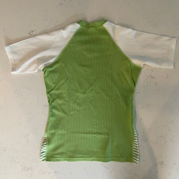 Helly Hansen Dry LIFA Vneck SS Polypropylene Activewear Top Green + White Sz M/L - Picture 5 of 13